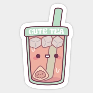 Cute Tea Bag Ice Tea Cutie Pun Sticker